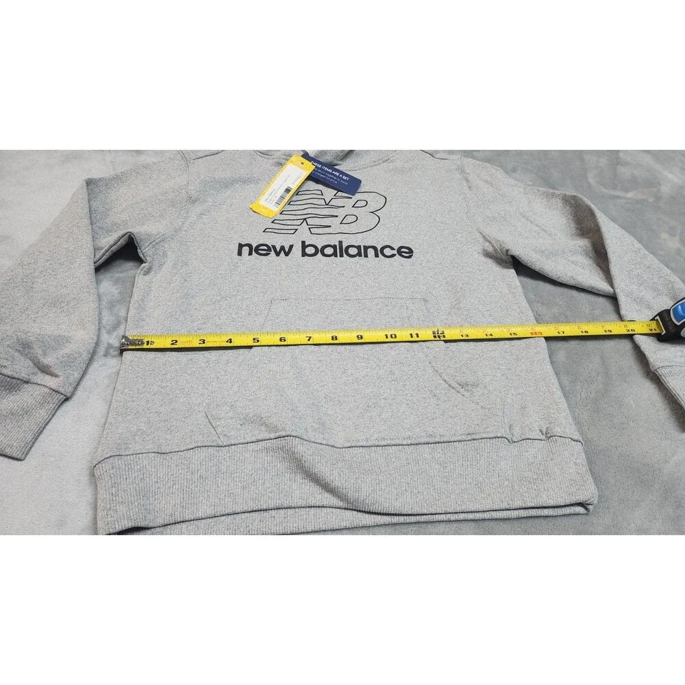 New Balance Kids Size 8 Grey Logo Fleece Hoodie & Jogger‎ Set NWT